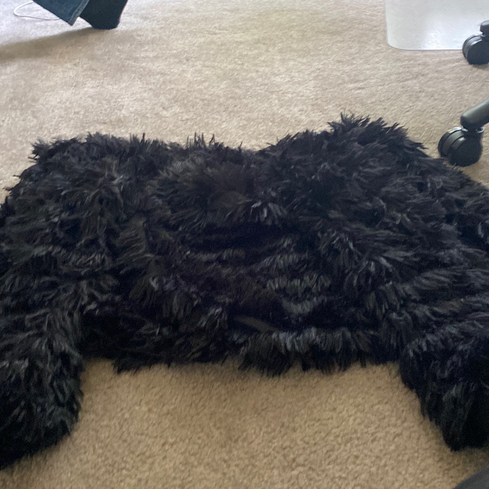 Black fuzzy sweater